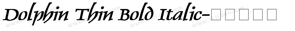 Dolphin Thin Bold Italic字体转换